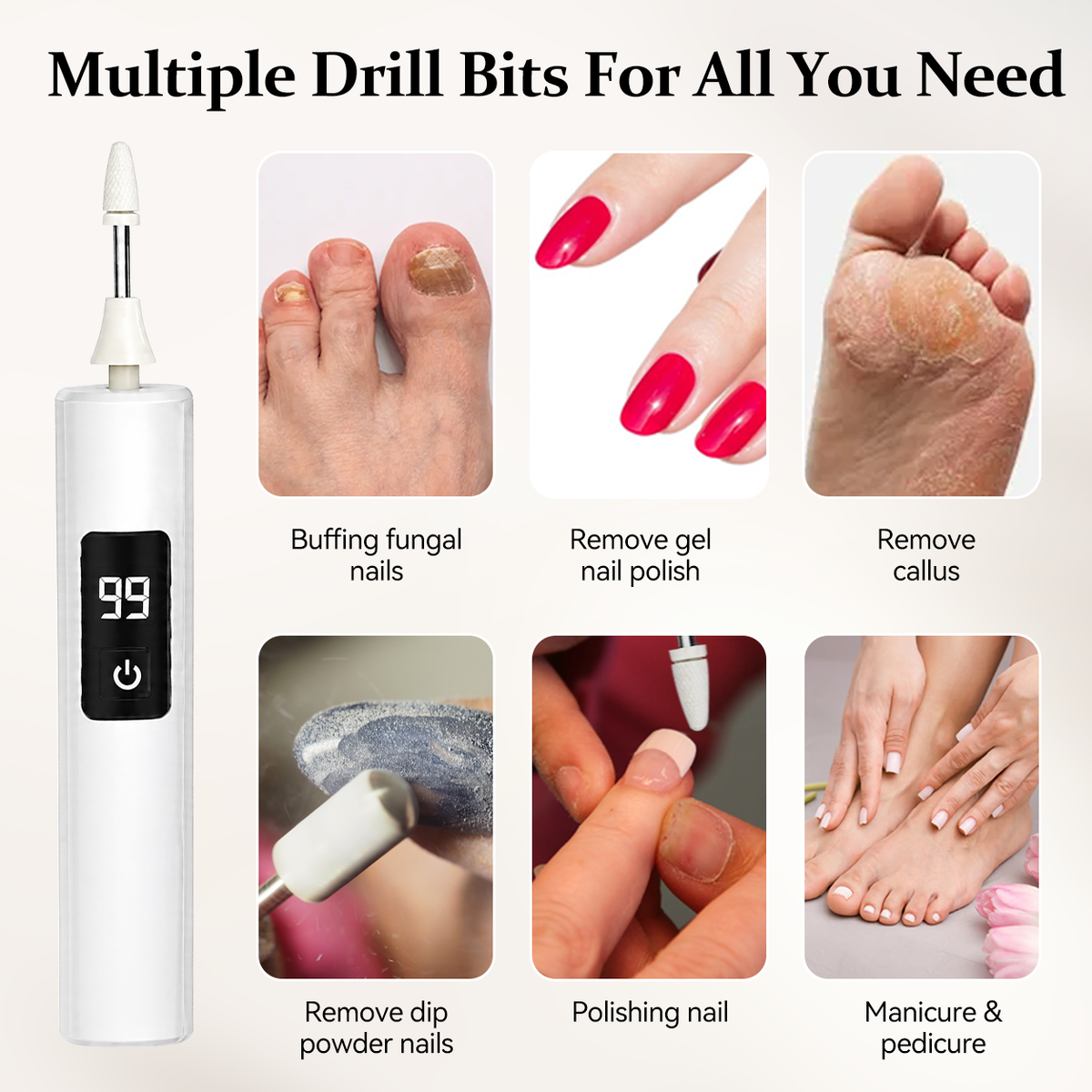 Faroniq® Pro Electric Nail Drill Kit – Precision Manicure & Pedicure System with Digital Speed Control