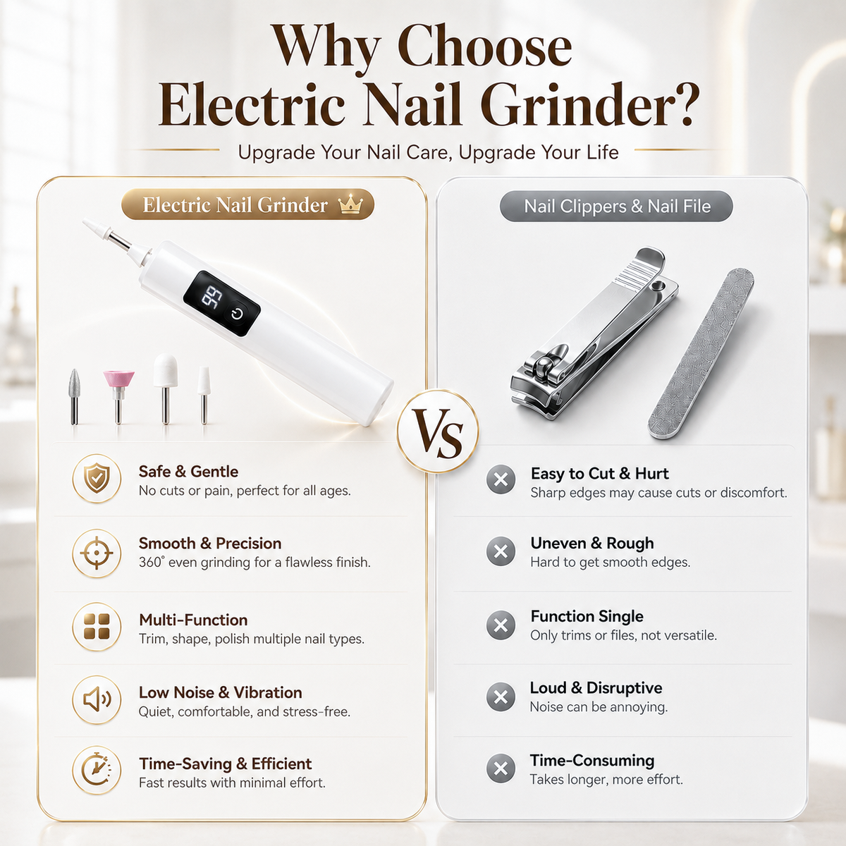 Faroniq® Pro Electric Nail Drill Kit – Precision Manicure & Pedicure System with Digital Speed Control