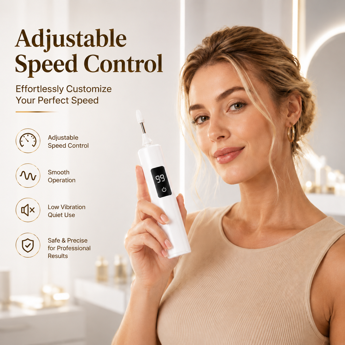 Faroniq® Pro Electric Nail Drill Kit – Precision Manicure & Pedicure System with Digital Speed Control