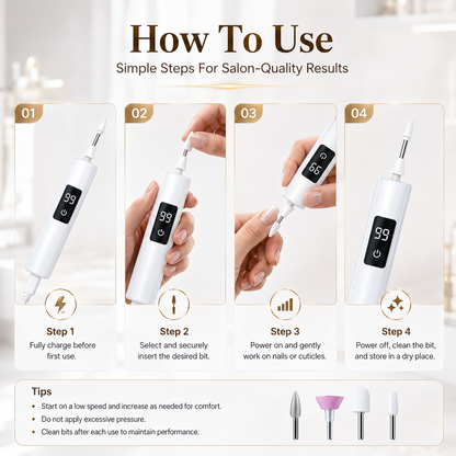 Faroniq® Pro Electric Nail Drill Kit – Precision Manicure & Pedicure System with Digital Speed Control