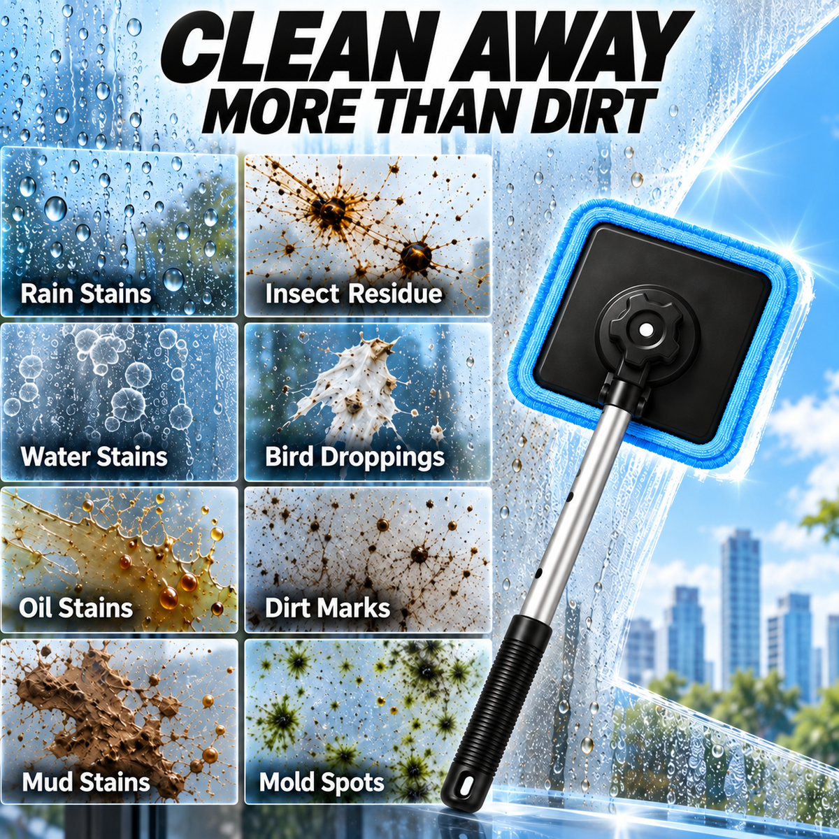 Faroniq All-In-One Magnetic Glass Cleaner