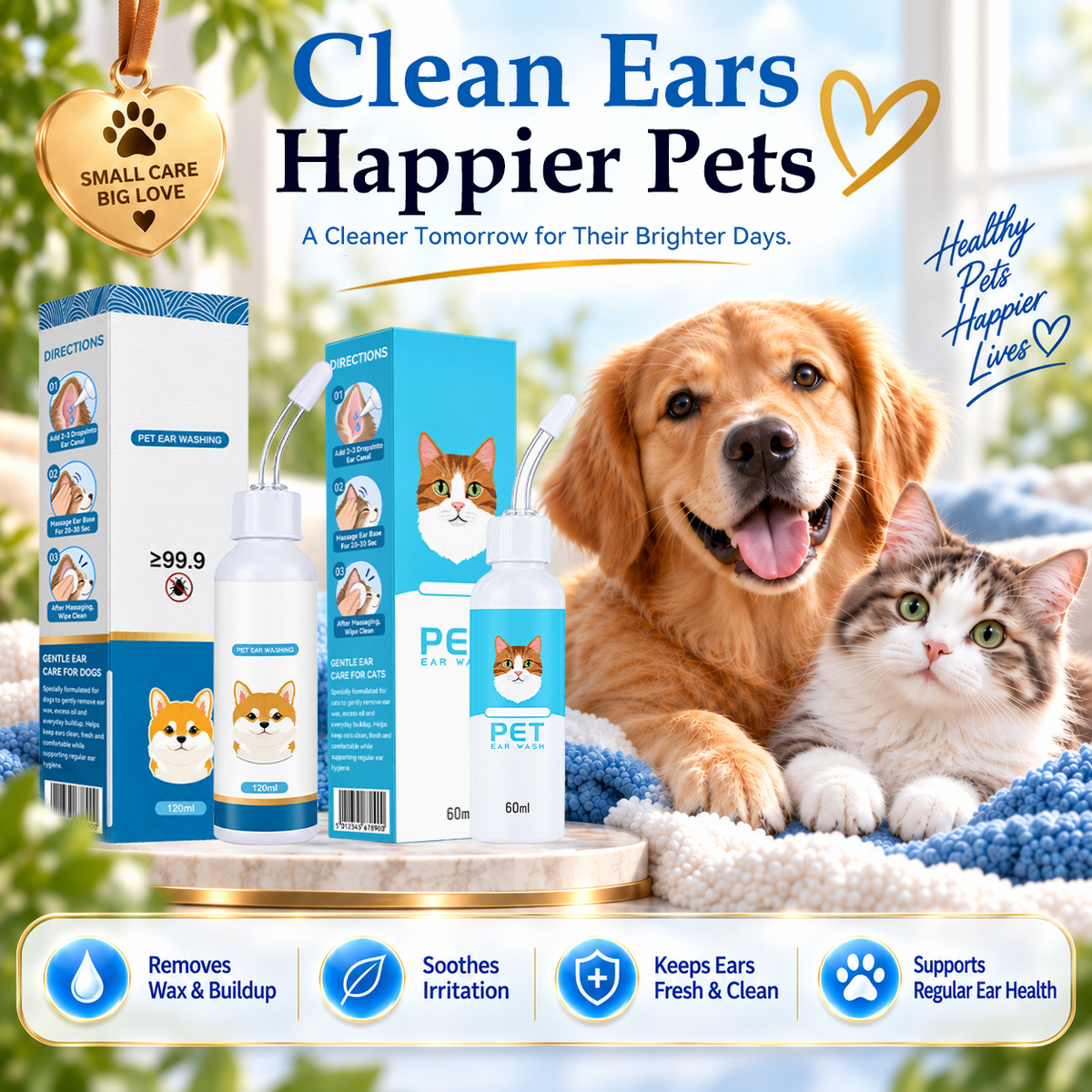 Faroniq®🐶🐱 Ear cleaner | Soothes itchy ears👂