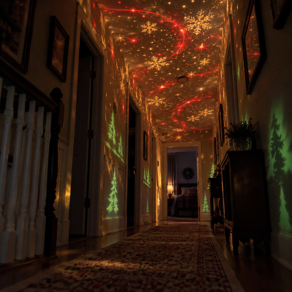 AI-generated Christmas projection atmosphere illustration