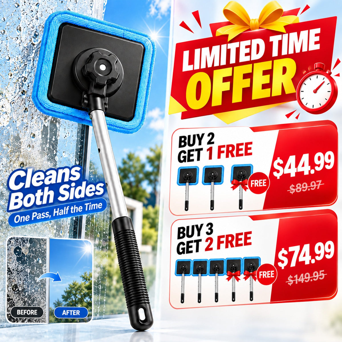 Faroniq All-In-One Magnetic Glass Cleaner