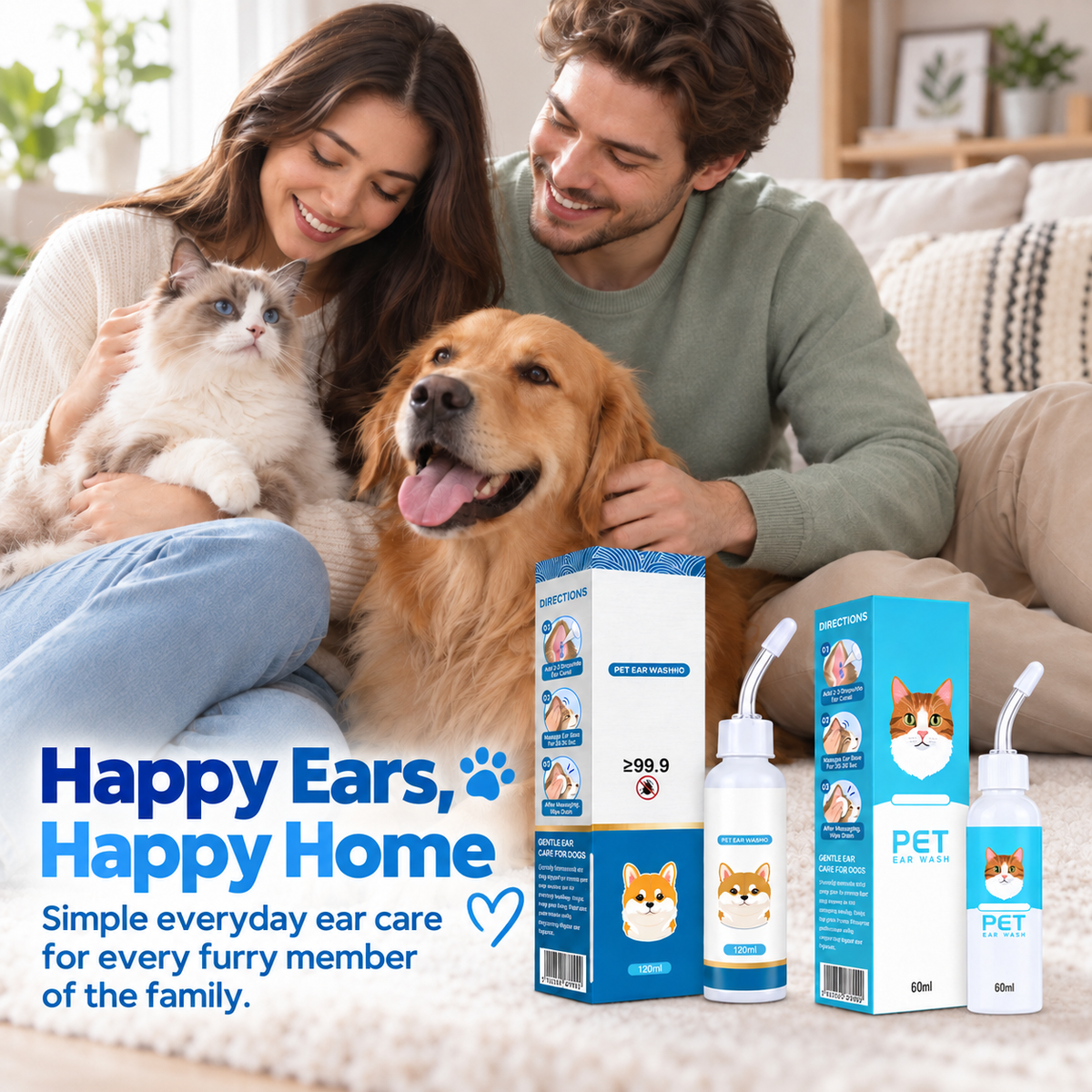 Faroniq®🐶🐱 Ear cleaner | Soothes itchy ears👂