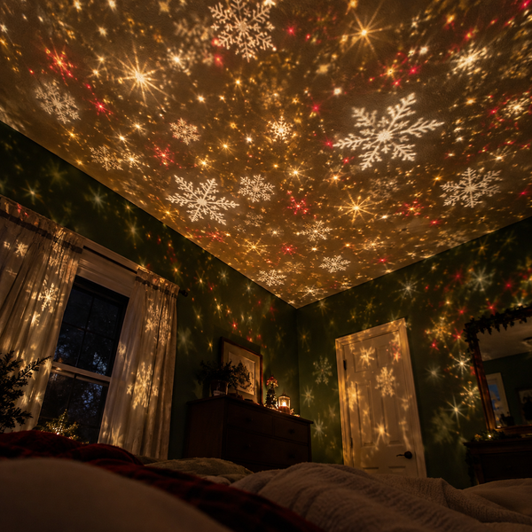 AI-generated Christmas projection atmosphere illustration