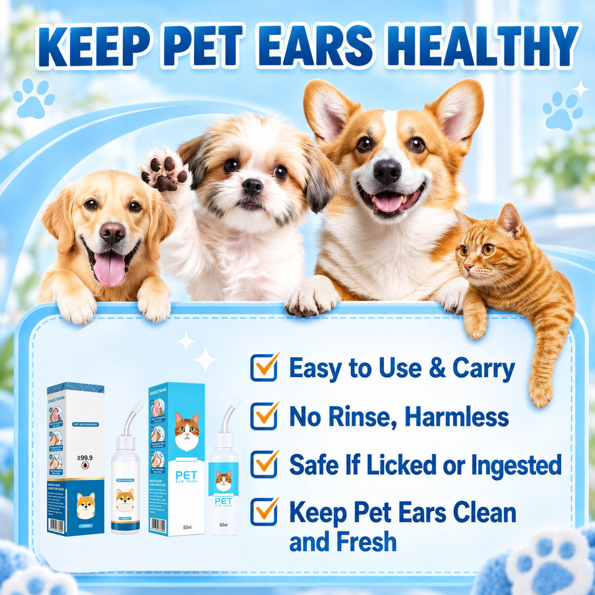 Faroniq®🐶🐱 Ear cleaner | Soothes itchy ears👂