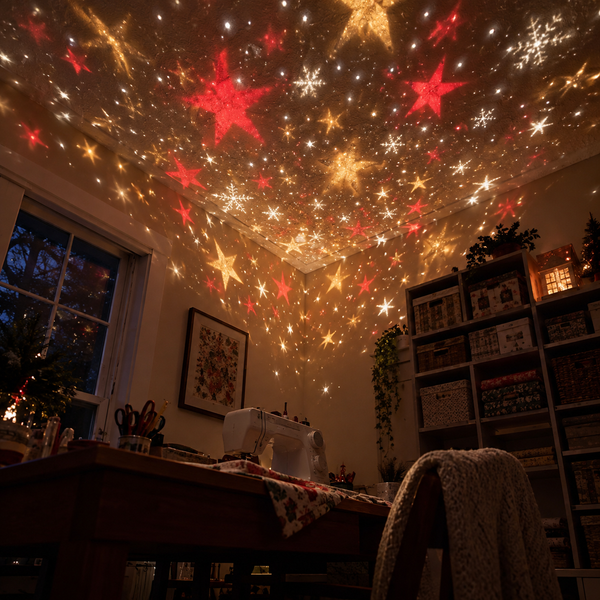 AI-generated Christmas projection atmosphere illustration