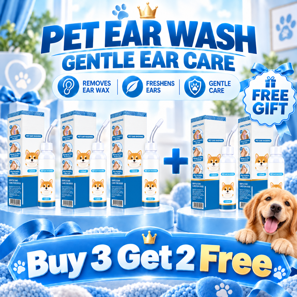 Faroniq®🐶🐱 Ear cleaner | Soothes itchy ears👂