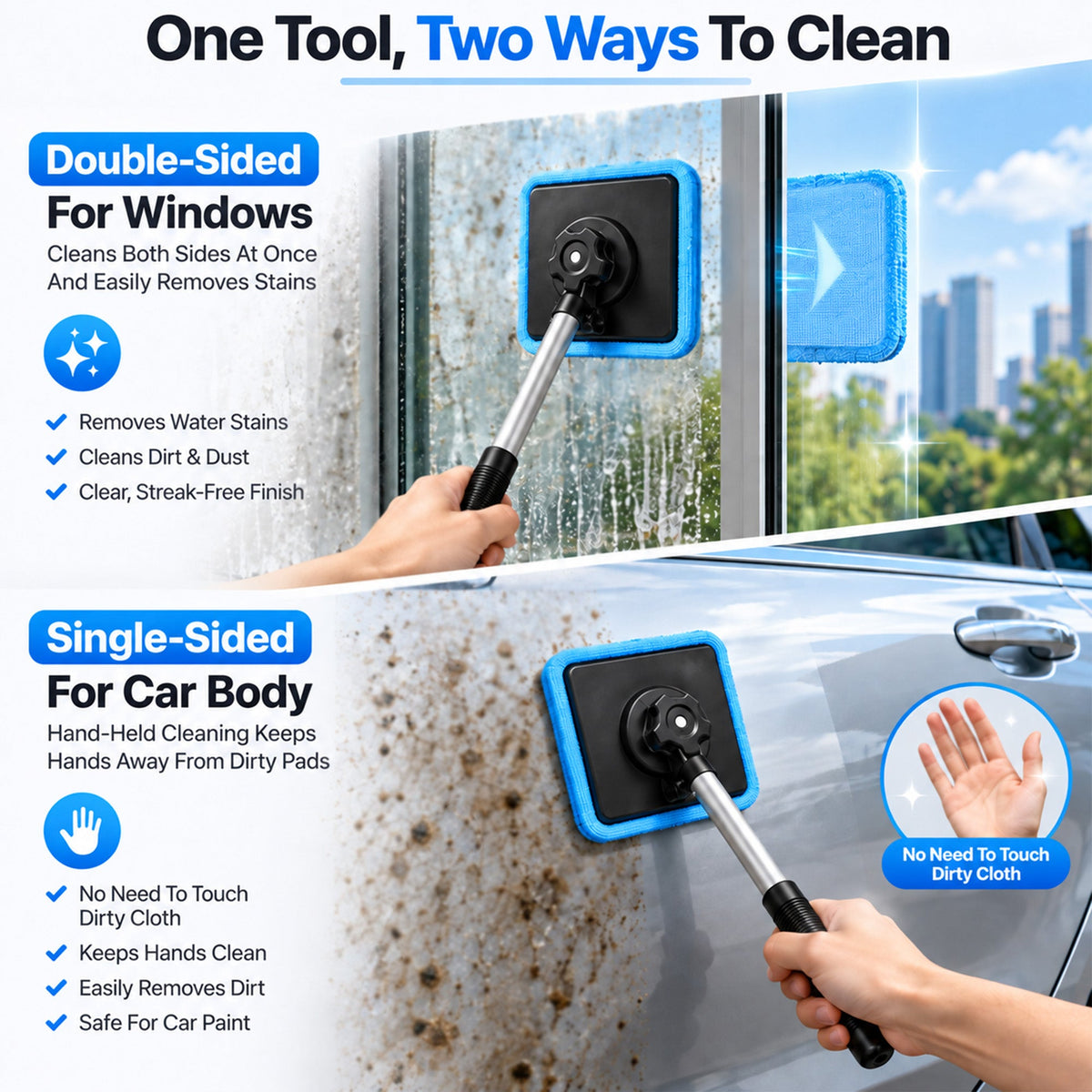 Faroniq All-In-One Magnetic Glass Cleaner