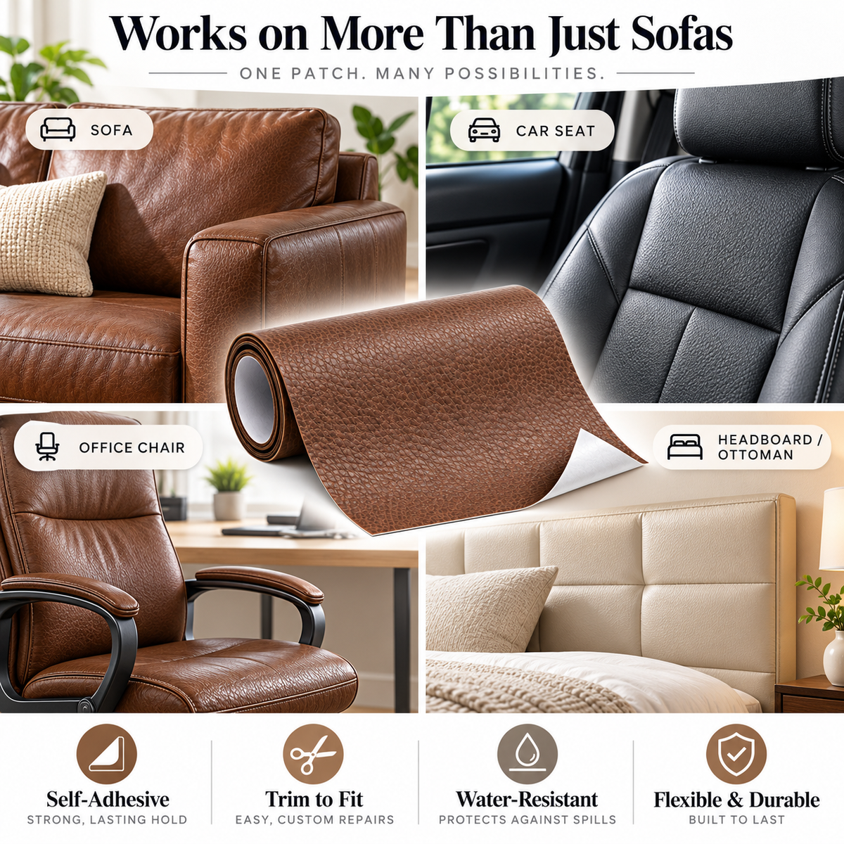 Jurevon® Self-Adhesive Leather Repair Patch
