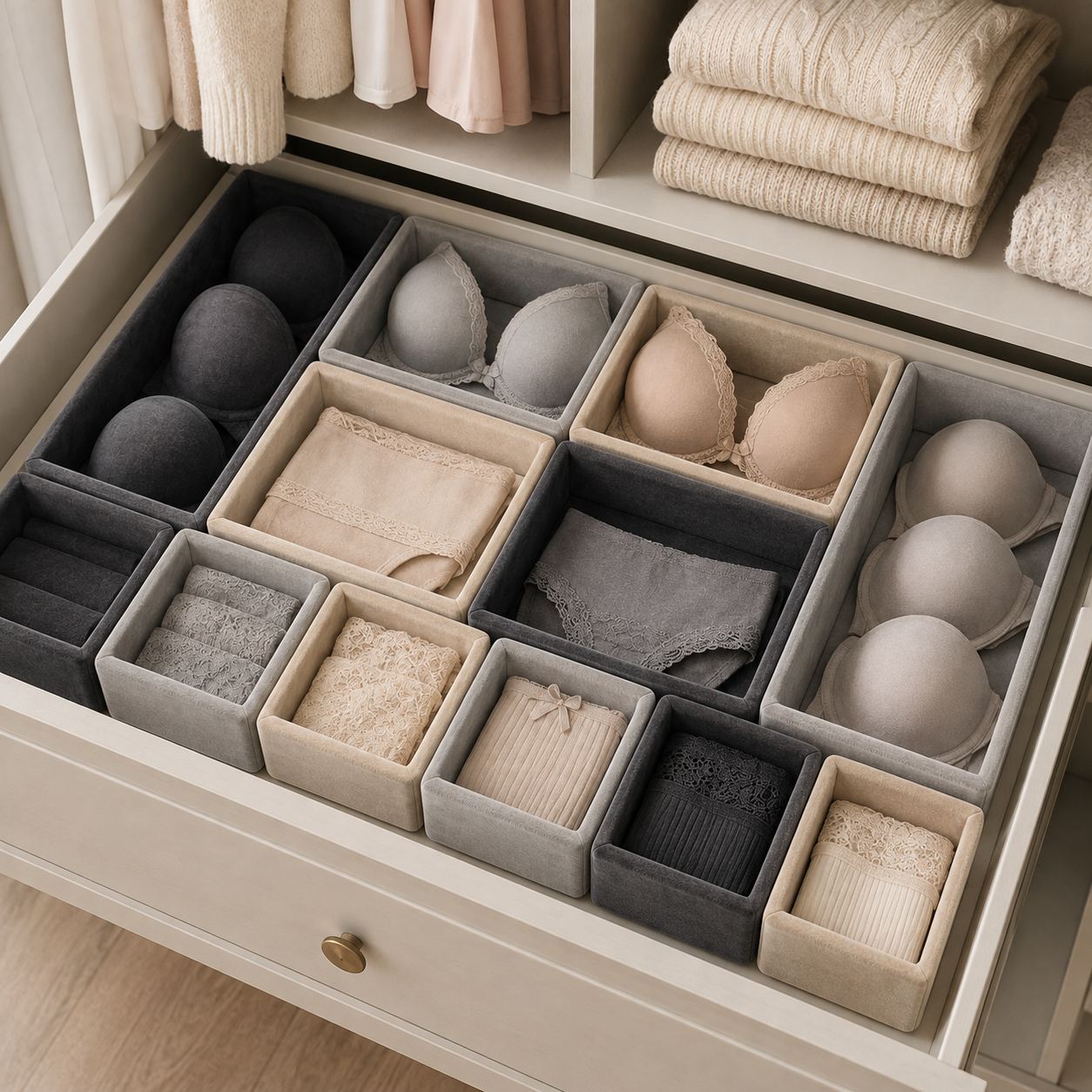 Modular Drawer Organizer Trays – Adjustable Storage Dividers for Jewelry, Makeup & Small Essentials
